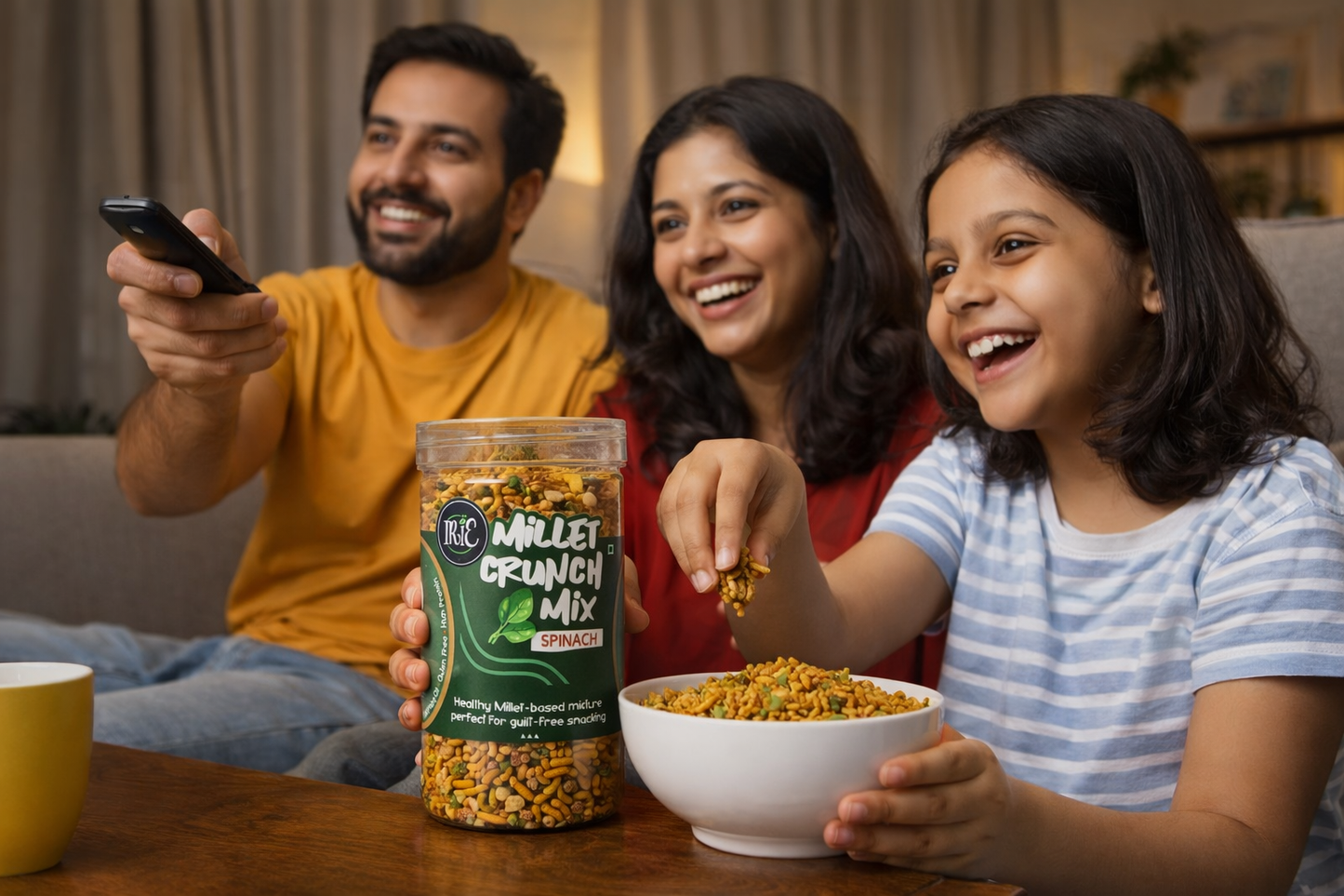 Spinach Millet Crunch Mix