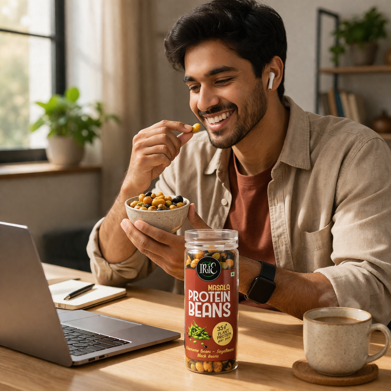 Irie Masala Protein Beans High Protein Roasted Snack Office Snack Edamame