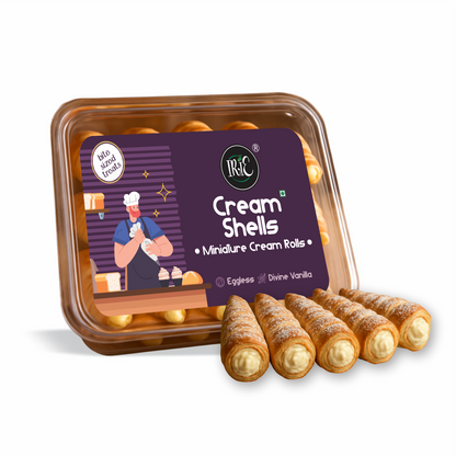 Cream Shells | Vanilla Cream-filled Miniature Cream Rolls