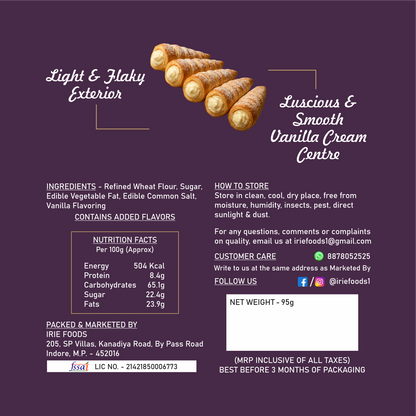 Cream Shells | Vanilla Cream-filled Miniature Cream Rolls