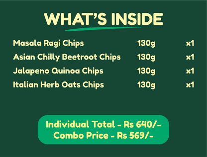 Around The World Snack Box - 4 International Flavors Healthy Chips Combo