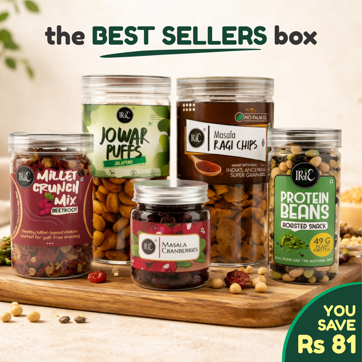 The Bestsellers Box - Great for newbies! - 5 Healthy Snacks Combo