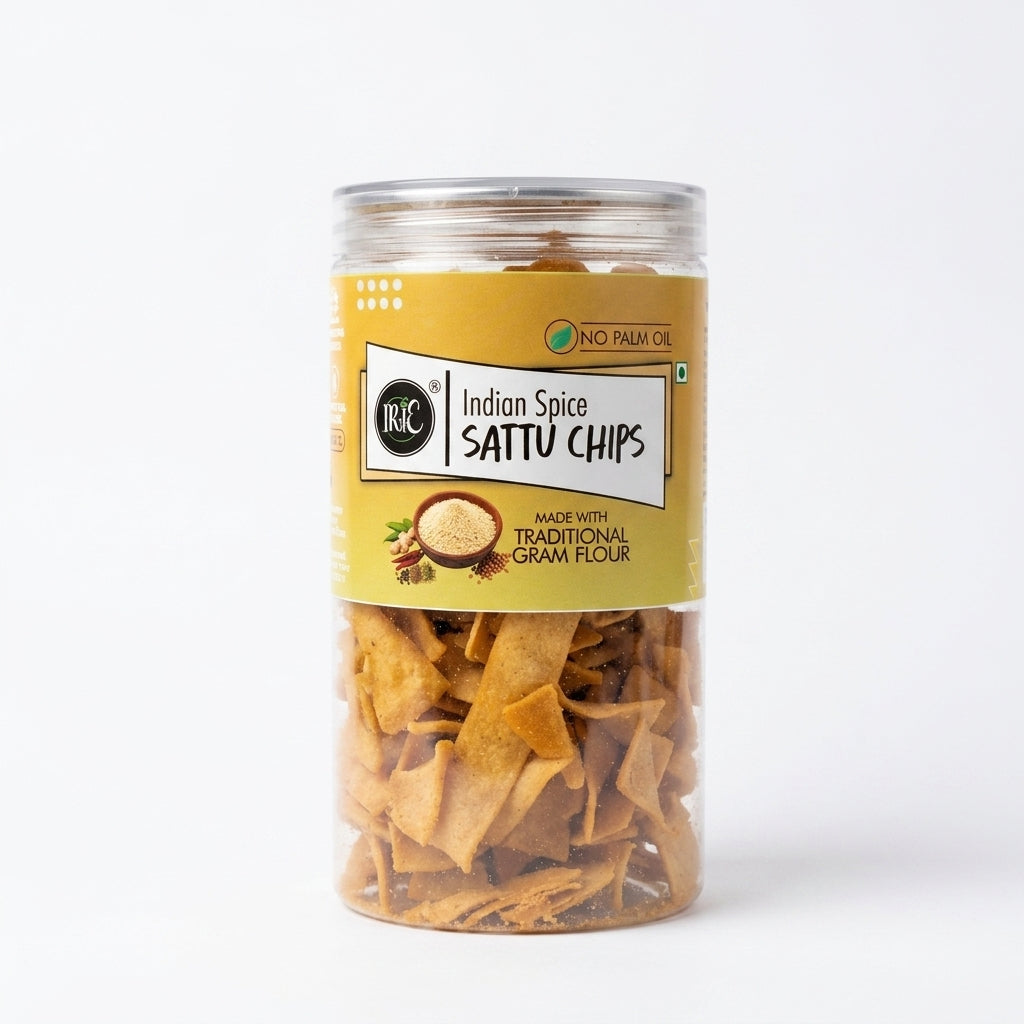 Irie Sattu Chips Jar White background