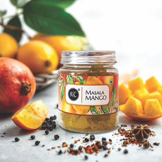 Irie Masala Mango, Dried Mango with Indian Spices. Mukhwaas, New Fruit Snacks for Adults and Kids. Healthy Snacks for Gifting.