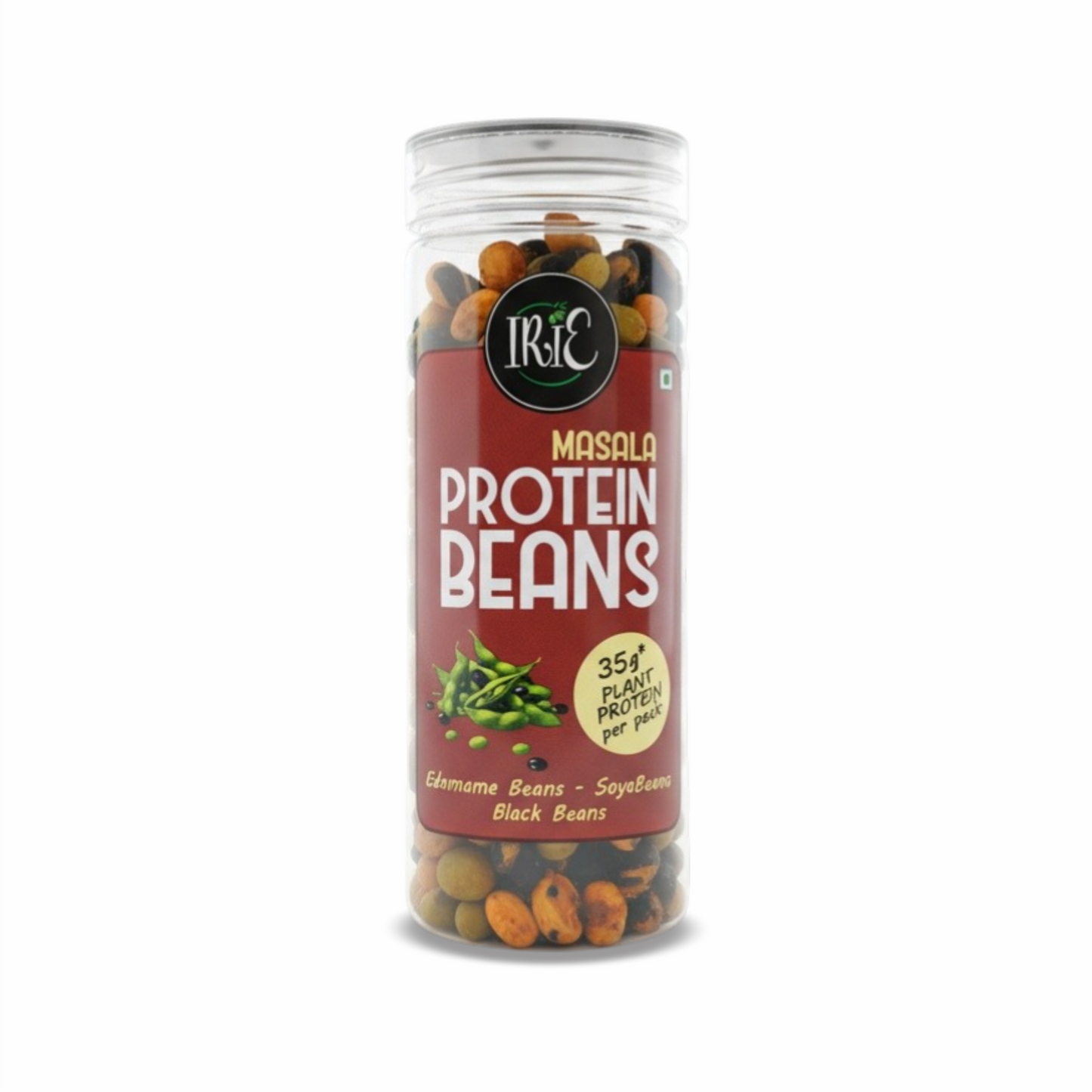 Irie Masala Protein Beans High Protein Roasted Snack Edamame Soyabean Black Beans