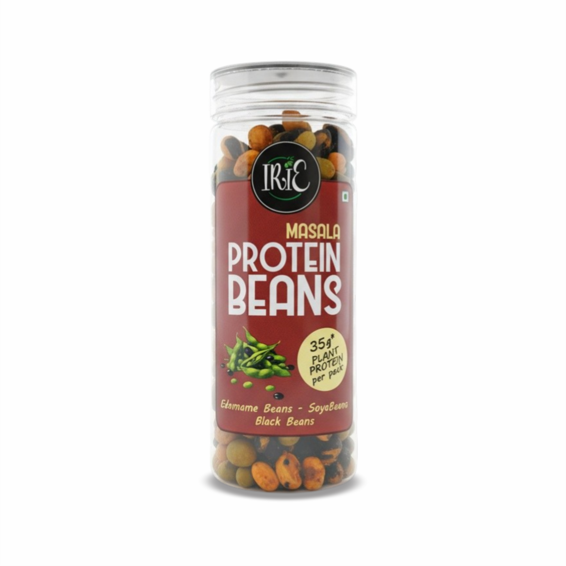 Irie Masala Protein Beans High Protein Roasted Snack Edamame Soyabean Black Beans