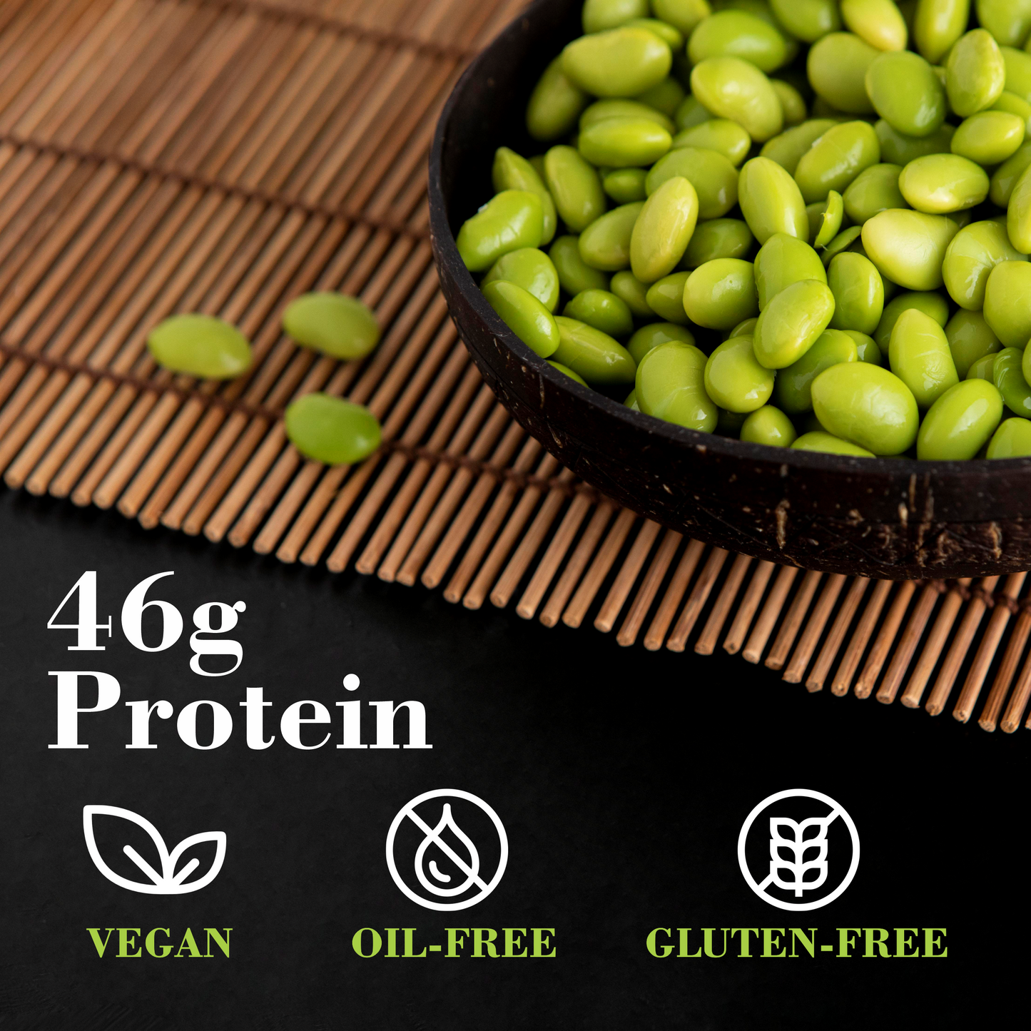 Roasted Edamame - Sea Salt | 46g Protein | 100g