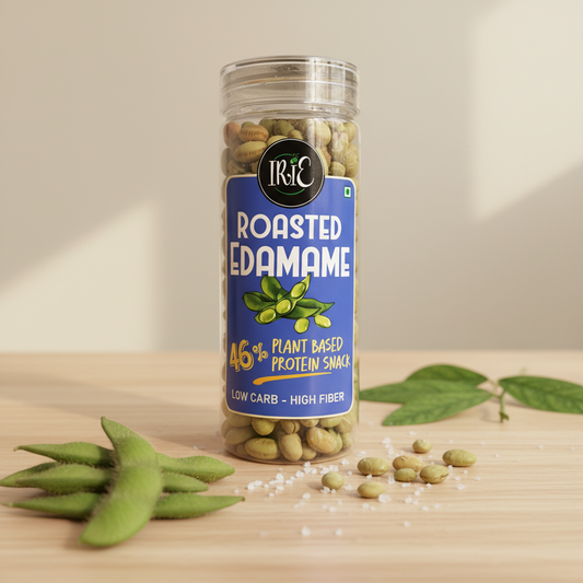 Irie Roasted Edamame Beans, High Protein Snack, Vegan Snack with Plant Protein