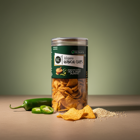 Irie Quinoa Chips in Jalapeno Flavor, high protein snack. Healthy Roasted Chips, party Snacks for Adults and Kids. Gluten Free. Healthy Snacks for Gift Hampers