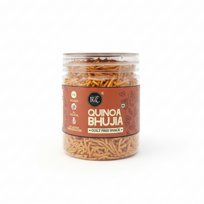 Irie Quinoa Bhujia, High Protein Snack. High Fiber Gluten Free Snacks. Modern Indian Snack