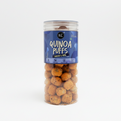 Irie Quinoa Puff Cheese & Herb Flavor Healthy Roasted Snack for Adults and Kids